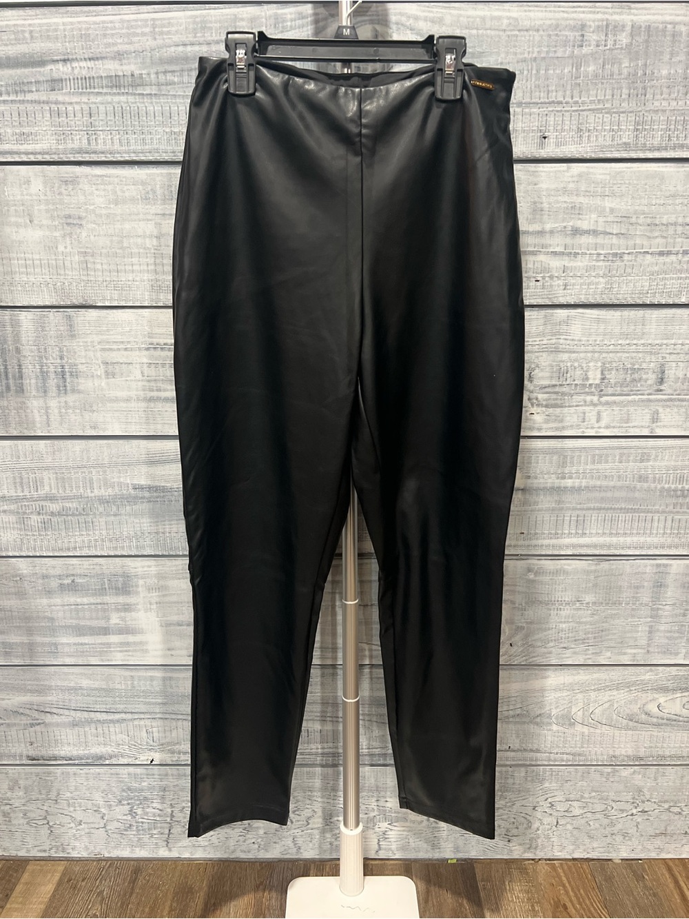 Fabletics Black Faux Leather High-Rise Leggings